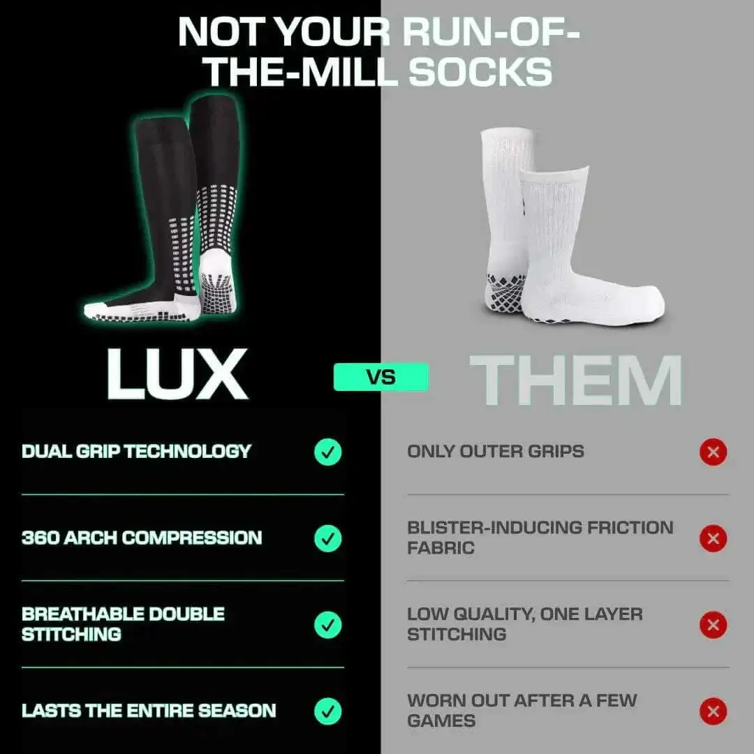 Grip Soccer Socks by LUX - Knee - Onesize Adults - Image 5